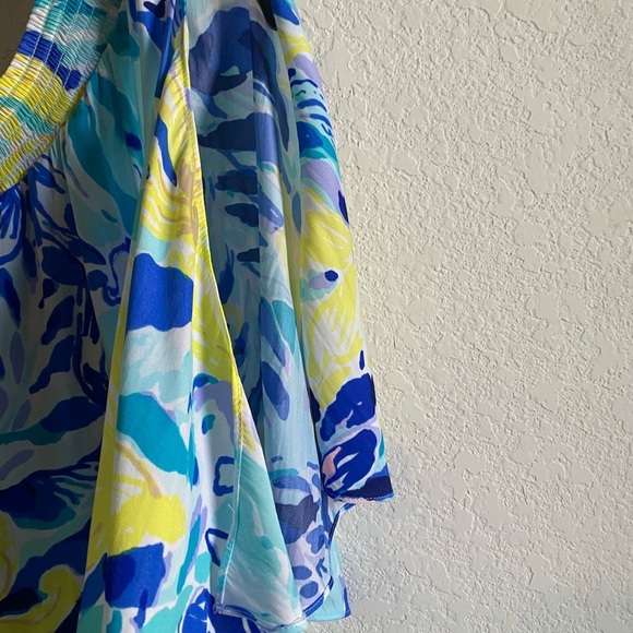 Lilly Pulitzer Arbelle Ylang Ylang Love Off Shoulder Floral Tropical Romper Sz S - Picture 7 of 12